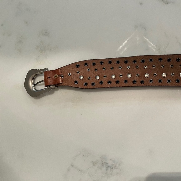 Vintage Norma Walters Studded Leather Belt Made in Italy